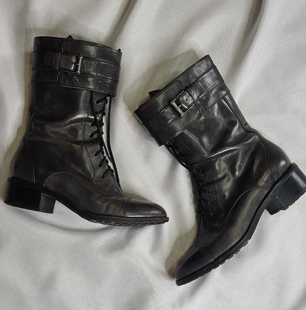 Black Leather Women's Boots